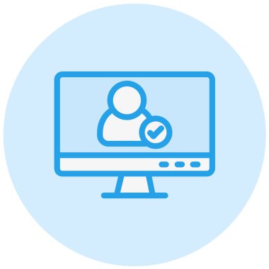 Doğrulanmış kullanıcı Vektörü Simgesi Tasarım İllüstrasyonu