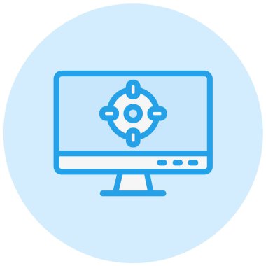 Odaklama Vektörü Simgesi Tasarım İllüstrasyonu