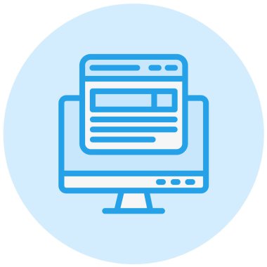 Ön uç Vektör Simgesi Tasarım İllüstrasyonu