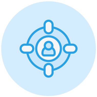 Hedef Seyirci Vektör Simgesi Tasarım İllüstrasyonu