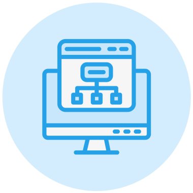 Akış Çizelgesi Vektör Simgesi Tasarım İllüstrasyonu