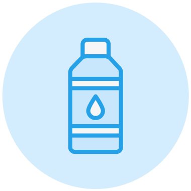 Su Şişesi Vektör Simgesi Tasarım Çizimi