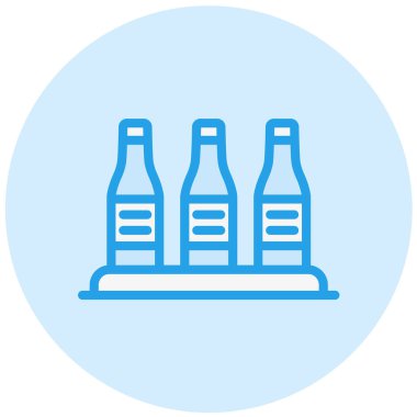 Şarap Rafı Vektör Simgesi Tasarım İllüstrasyonu