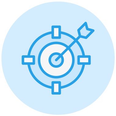 Dart Kurulu Vektör Simgesi Tasarım İllüstrasyonu