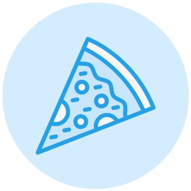 Pizza Dilimleyici Simgesi Tasarım İllüstrasyonu