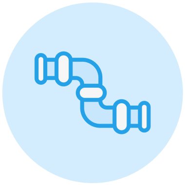 Boru Varyantı Vektör Simgesi Tasarım İllüstrasyonu