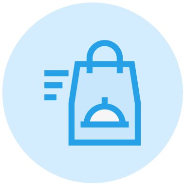 Gıda Teslimatı Vektör Simgesi Tasarım Çizimi