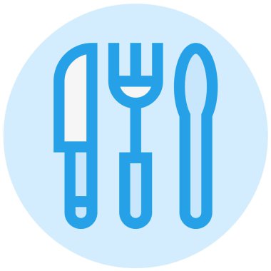 Çatal bıçak vektör simgesi tasarım çizimi