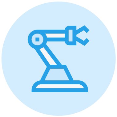 Robot Vektör Simgesi Tasarım Çizimi