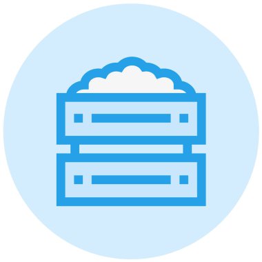 Tahta Sandık Vektör Simgesi Tasarım İllüstrasyonu