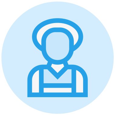 Hizmetçi Vektörü Simgesi Tasarım İllüstrasyonu