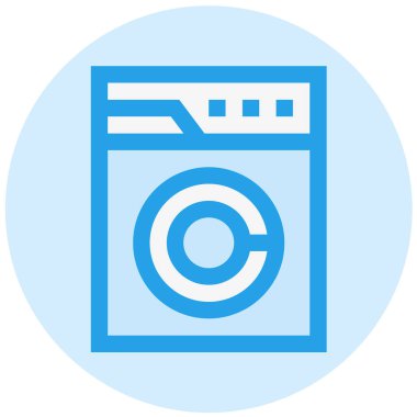 çamaşır makinesi vektör tasarım illüstrasyonu