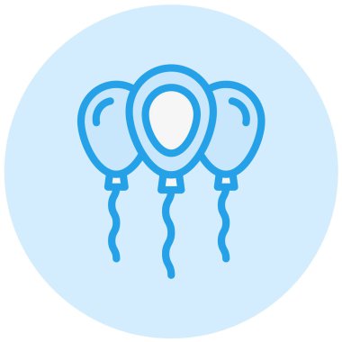 Balonlar Vektör Simgesi Tasarım İllüstrasyonu