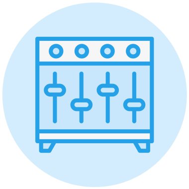 Müzik Dengeleyicisi Vektör Simgesi Tasarım İllüstrasyonu