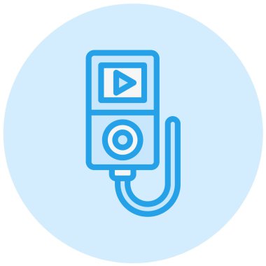 Müzik Oynatıcı Vektör Simgesi Tasarım İllüstrasyonu