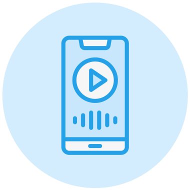 Müzik Uygulaması Vektör Simgesi Tasarım İllüstrasyonu