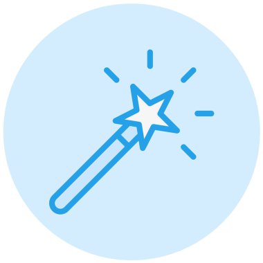 Sihirli değnek vektörü Simge Tasarımı İllüstrasyonu