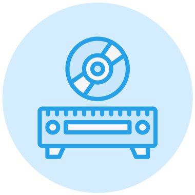 CD Oynatıcı Vektör Simgesi Tasarım İllüstrasyonu