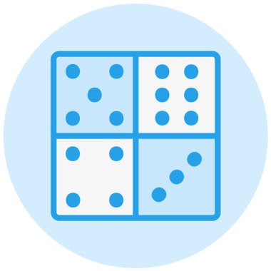 Domino Vektör Simgesi Tasarım İllüstrasyonu