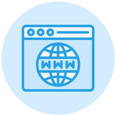 Web tarayıcı Vektör Simgesi Tasarım İllüstrasyonu