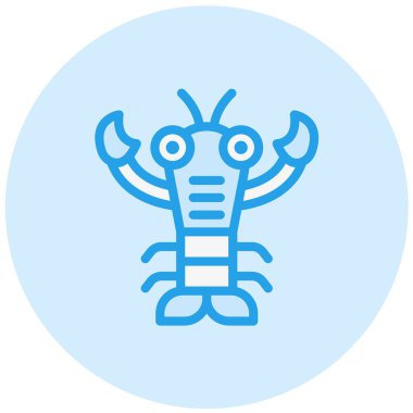 Istakoz Vektör Simgesi Tasarım İllüstrasyonu