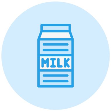 Süt Vektörü Simgesi Tasarım İllüstrasyonu