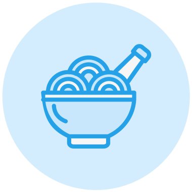 Spagetti Vektör Simgesi Tasarım İllüstrasyonu