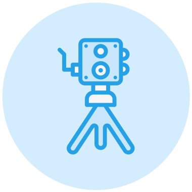 Eski Kamera Vektörü Simgesi Tasarım İllüstrasyonu