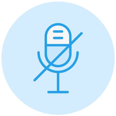 Mikrofon Vektör Simgesi Tasarım İllüstrasyonunu pasifleştir