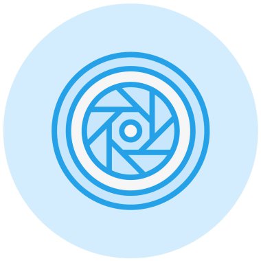 Diyafram Vektör Simgesi Tasarım İllüstrasyonu