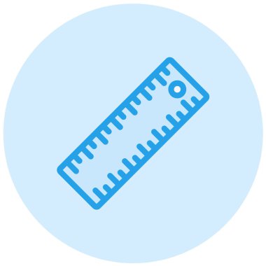 Cetvel Vektör Simgesi Tasarım İllüstrasyonu