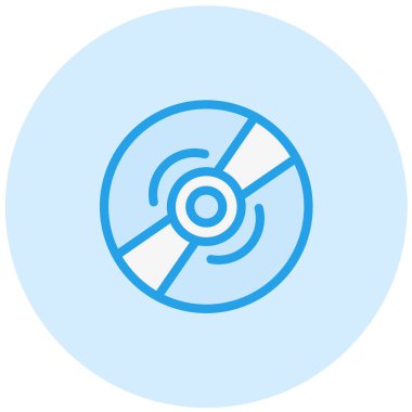 Sıkıştırılmış Disk Vektörü Simgesi Tasarım İllüstrasyonu