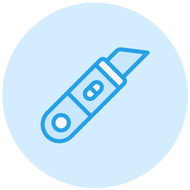 Kesici Vektör Simgesi Tasarım İllüstrasyonu