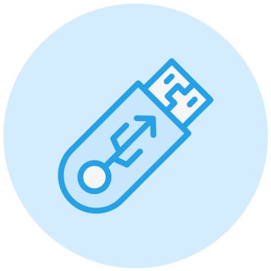 Pendrive Vektör Simgesi Tasarım İllüstrasyonu