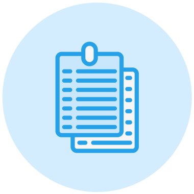 Notlar Vektör Simgesi Tasarım İllüstrasyonu