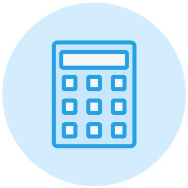 Hesap Makinesi Vektör Simgesi Tasarım İllüstrasyonu