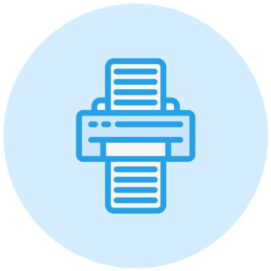 Yazıcı Vektör Simgesi Tasarım İllüstrasyonu