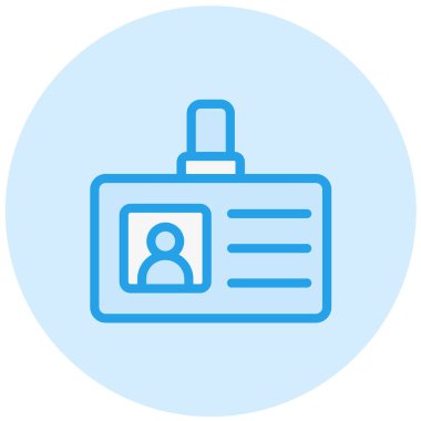 Kimlik kartı Vektör Simgesi Tasarım İllüstrasyonu