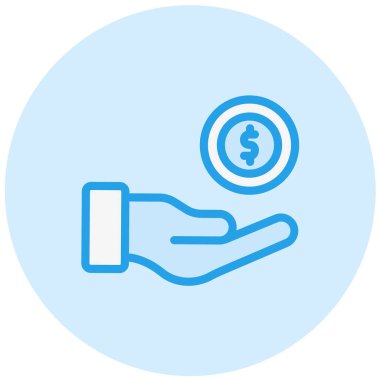 Madeni Para Vektörü Simgesi Tasarım İllüstrasyonu