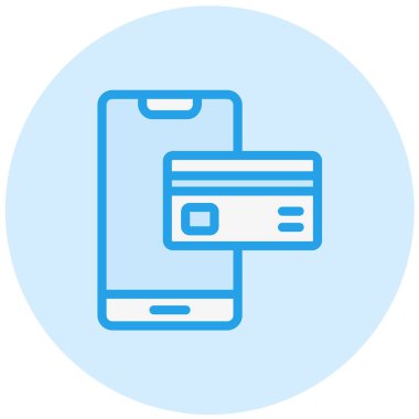 Kart Ödeme Vektörü Simgesi Tasarım İllüstrasyonu