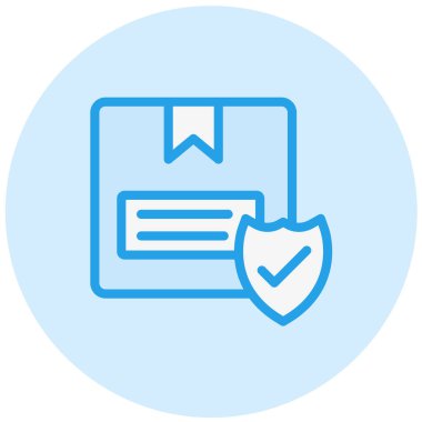 Paket Koruma Vektörü Simgesi Tasarım İllüstrasyonu