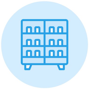 Ürün Rafı Vektör Simgesi Tasarım İllüstrasyonu