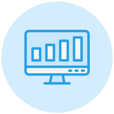 İstatistik Vektörü Simgesi Tasarım İllüstrasyonu