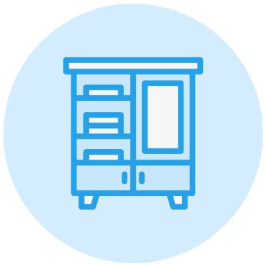 Soyunma Odası Vektör Simgesi Tasarım İllüstrasyonu