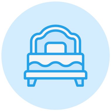 Yatak Vektörü Simgesi Tasarım İllüstrasyonu