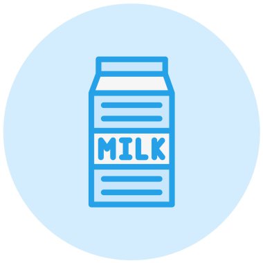 Süt Vektörü Simgesi Tasarım İllüstrasyonu