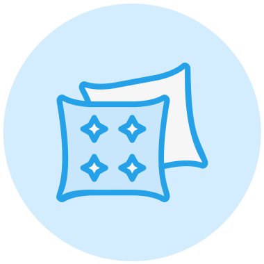 Yastık Vektörü Simgesi Tasarım Çizimi