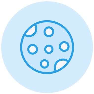 Dolunay Vektör Simgesi Tasarım Çizimi