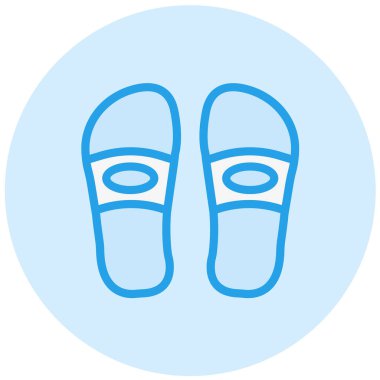 Terlik Vektör Simgesi Tasarım Çizimi