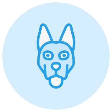 Köpek Vektörü Simgesi Tasarım İllüstrasyonu